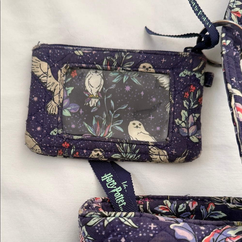 Vera Bradley Harry Potter Forbidden Forest Floral Quilted Tote/ID holder - Picture 5 of 13